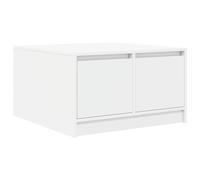 vidaXL Coffee Table with Drawers White 70.5x70x40 cm, White