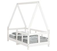 vidaXL Kids Bed Frame White 70x140 cm Solid Wood Pine