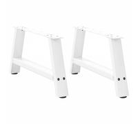 (white, 70 x (30-31) cm) vidaXL Coffee Table Legs A-Shaped Desk Legs Metal Bar Stand DIY 2 pcs Steel