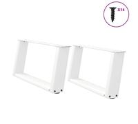 Console Table Legs U-Shaped Desk Legs Metal Bar Stand DIY 2 pcs Steel vidaXL