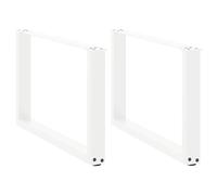 (white, 70 x (42-43) cm) vidaXL Coffee Table Legs Desk Legs Furniture Legs Bar Stand DIY U-Shaped Steel
