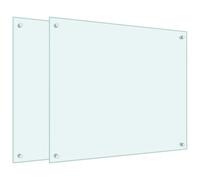 (white, 70 x 60 cm) vidaXL Kitchen Backsplash Wall Tile Panel Kitchen Back Wall Tempered Glass