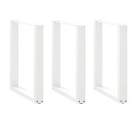 (white, 70 x (72-73) cm/ 3 pcs) vidaXL Coffee Table Legs Desk Legs Furniture Legs Bar Stand DIY U-Shaped Steel