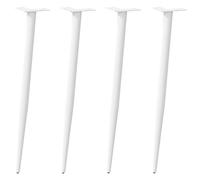 (white, 72-73 cm) vidaXL Coffee Table Legs Conical Shape Desk Legs Metal Legs DIY 4 pcs Steel
