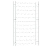 vidaXL 72 Bottle White Freestanding Wine Rack