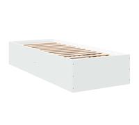 Vidaxl Bed Frame Without Mattress White 75X190 Cm Small Single Engineered Wood