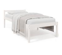 (white, 75 x 190 cm) vidaXL Bed Frame Bedroom Bed Base Matress Foundation Bedstead Solid Wood Pine