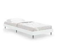 Bed Frame without Mattress White 75x190 cm Small Single Engineered Wood