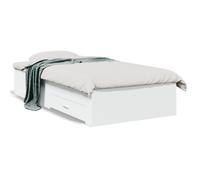 (white, 75 x 190 cm) vidaXL Bed Frame with Drawers Bed Base Grey Sonoma 140x200 cm Engineered Wood