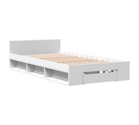vidaXL Bed Frame with Drawer without Mattress White 75x190 cm Small Single (3280804), White