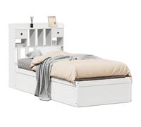 (white, 75 x 190 cm) vidaXL Bed Frame without Mattress Solid Wood Pine