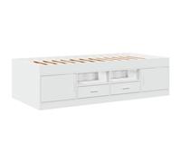 (white, 75 x 190 cm) vidaXL Daybed with Drawers Sofa Bed Daybed Couch Guest Bed Engineered Wood