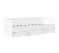 (white, 75 x 190 cm) vidaXL Daybed with Drawers Sofa Bed Grey Sonoma 100x200 cm Engineered Wood