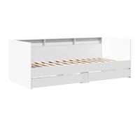 (white, 75 x 190 cm) vidaXL Daybed with Drawers Sofa Bed Guest Bed Black 100x200 cm Engineered Wood