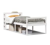 (white, 75 x 190 cm) vidaXL Senior Bed with Headboard Children Bed Frame Bunk Bed Solid Wood Pine