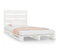 (White, 75 x 190 cm (W x L)) vidaXL Bed Frame Bedstead Wooden Bed Base Mattress Foundation Solid Wood Pine