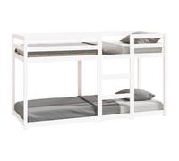 Vidaxl Bunk Bed White 75X190 Cm Solid Wood Pine