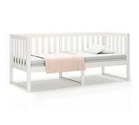 White Solid Pine Day Bed 75x190 cm Small Single Sofa Bed Frame Guest Room Style