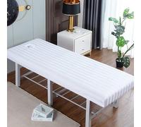 White,75x190cm/2.4x6.2ft,Massage Bed Sheet Massage Table Sheets with Face Hole,Full Bedspread Washable Protective Cover Elastic Massage Fitted Sheet Beauty Salon SPA Bed Cover