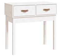 vidaXL Console Table White 76.5x40x75 cm Solid Wood Pine