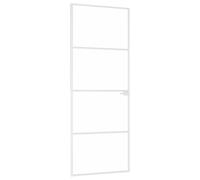 (white, 76 x 201.5 cm/3 horizontal bars) vidaXL Interior Door Inner Internal Door Panel Tempered Glass and Aluminium