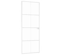 (white, 76 x 201.5 cm/4x2 grids) vidaXL Interior Door Inner Internal Door Panel Tempered Glass and Aluminium