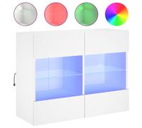 (white, 78.5 x 30 x 60.5 cm/ 1 pcs) vidaXL TV Wall Cabinets with LED Lights TV Wall Unit Storage Floating TV Unit