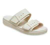 (White, 8 (Adults')) Crocs Brooklyn Buckle Women's Sandstone Sandals