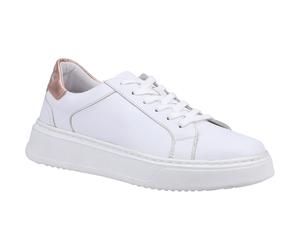 (White, 8 (Adults')) Hush Puppies Camille Leather Women's White Trainers