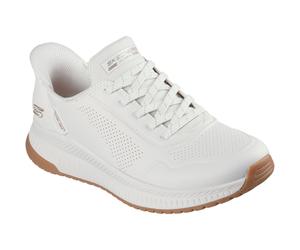 (White, 8 (Adults')) Skechers BOBS Squad 4 Key Look Women's White Trainers