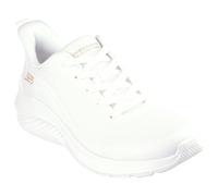 (White, 8 (Adults')) Skechers Bobs Squad Waves Still Wading Textile Women's White Trainers