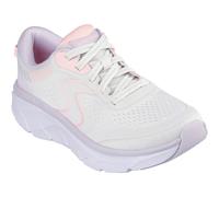 (White, 8 (Adults')) Skechers D'Lux Walker 2.0 Active Pace Textile Women's Off White/Pink Trainers