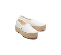(White, 8 (Adults')) TOMS Valencia 100% Cotton Women's White Espadrilles