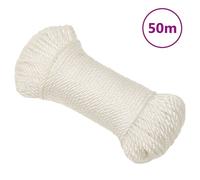 (white, 8 mm/ 50 m) vidaXL Twisted Rope Garden Workshop Line Work Rope Boat Rope Polypropylene