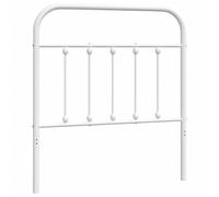 vidaXL Metal Headboard White 80 cm (352654), White