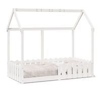 (white, 80 x 160 cm) vidaXL Kids' House Bed Frame Home Bedstead Children Bed Base Solid Wood Pine