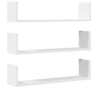 (white, 80 x 18 x 18 cm) vidaXL Wall Shelves Wall Storage Shelf Floating Shelf 3 pcs Engineered Wood
