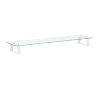 (white, 80 x 20 x 8 cm) vidaXL Monitor Stand Riser Computer Display Stand Tempered Glass and Metal
