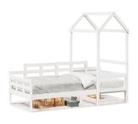 Day Bed with Roof Bedroom Sofa Bed Daybed Guest Bed Solid Wood Pine vidaXL