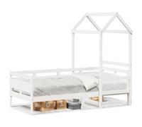 (white, 80 x 200 cm) vidaXL Day Bed with Roof Sofa Bed Daybed Couch White 90x200 cm Solid Wood Pine