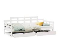 vidaXL Daybed with Drawers without Mattress White 80x200 cm Solid Wood, White