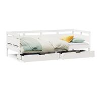 vidaXL Daybed with Drawers without Mattress White 80x200 cm Solid Wood