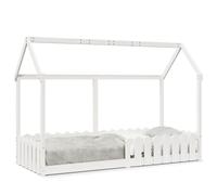 (white, 80 x 200 cm) vidaXL Kids' House Bed Frame Home Bedstead Children Bed Base Solid Wood Pine