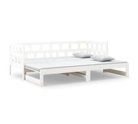 (white, 80 x 200 cm) vidaXL Solid Wood Pine Pull-out Day Bed Wooden Sofa Bed Multi Colours/Sizes