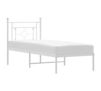 (white, 80 x 200 cm/with headboard) vidaXL Metal Bed Frame Home Bedroom Bed Base Mattress Foundation Bedstead