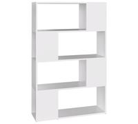 (white, 80 x 24 x 124.5 cm) vidaXL Book Cabinet Room Divider Engineered Wood Privacy Screen