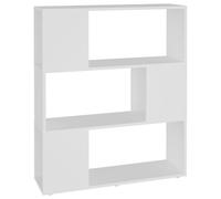 (white, 80 x 24 x 94 cm) vidaXL Book Cabinet Room Divider Engineered Wood Privacy Screen