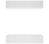 (White, 80 x 30 x 30 cm (W x D x H)) vidaXL 4x Wall TV Cabinets Media Unit Furniture Multi Colours Multi Sizes