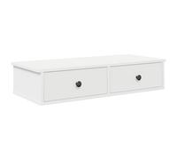 (white, 80 x 31 x 17 cm) vidaXL Wall Shelf with Drawers White 60x25x15 cm Engineered Wood