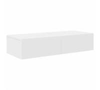 vidaXL Wall Shelf with Drawers White 80x33x17 cm Engineered Wood